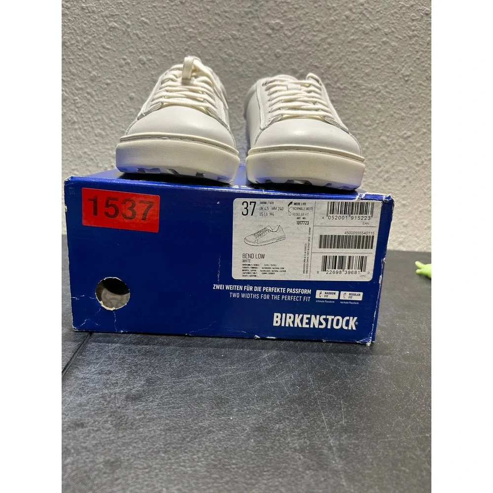 Birkenstock Bend Low Natural Leather White EU 37 US L6 M4 Womens